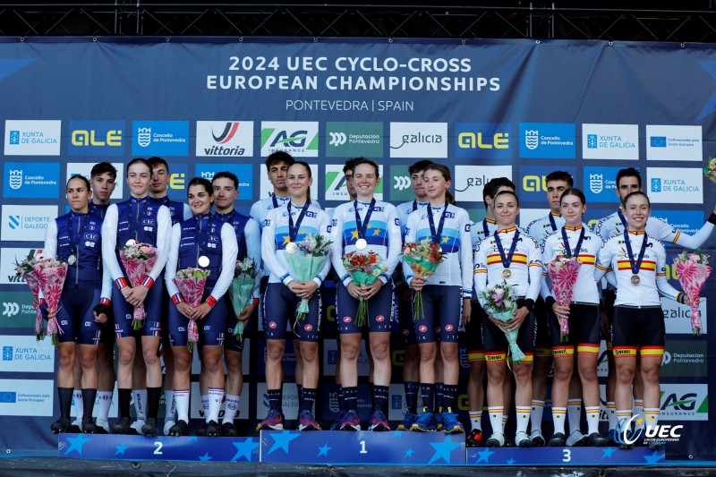 2024 UEC Cyclo-cross European Championships - Pontevedra - Team Relay - 02/11/2024 -  - photo Massimo Fulgenzi/SprintCyclingAgency?2024