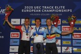 2025 UEC Track Elite European Championships - Zolder  - Day1 - 12/02/2025 - Men's Elimination Race - Rui Oliveira (Portugal) - Tim Tom Teutenberg (Germany) - Jules Hesters (Belgium) - photo Roberto Bettini/SprintCyclingAgency?2025